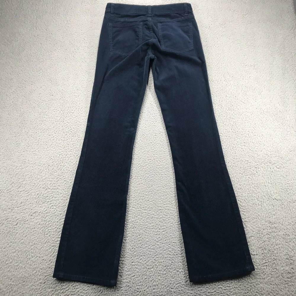Tory Burch Pants Womens 26 Navy Blue Bootcut Corduroy Low Rise 33 Inseam Pockets